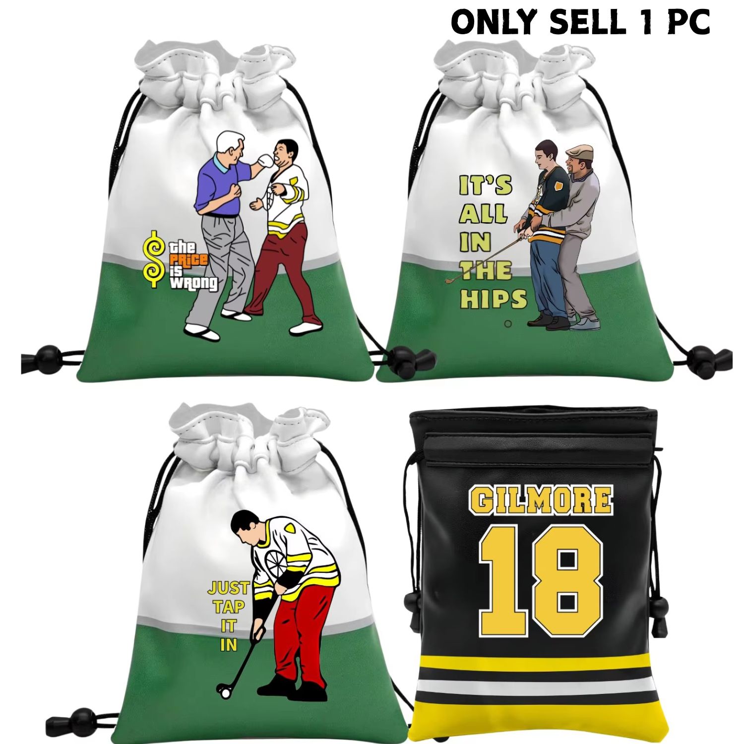 Golf Ball Premium - Happy Gilmore 18 Borsa Portaoggetti da