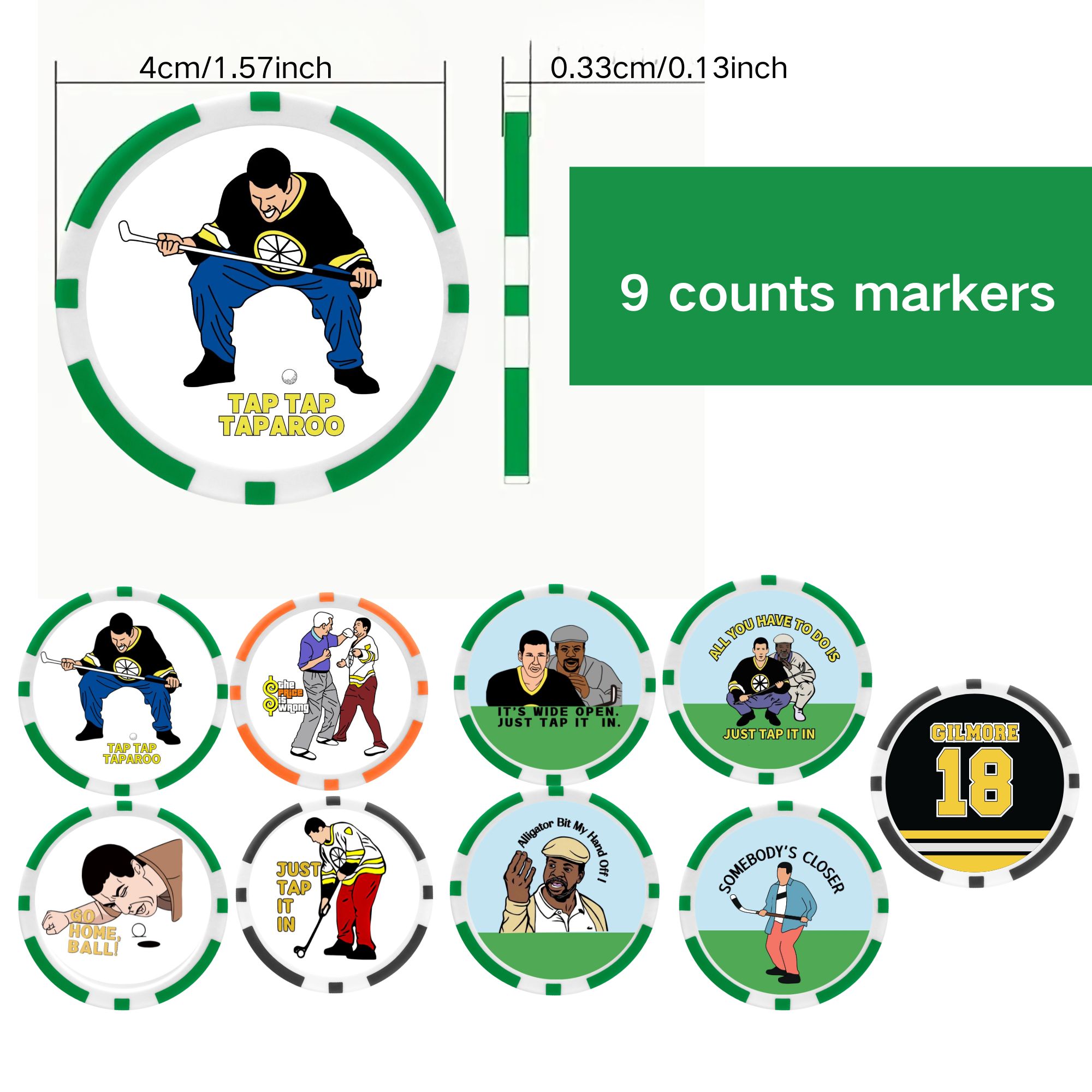 9 marcatori per palline da gol - Ball Marker Set recensione e prezzo